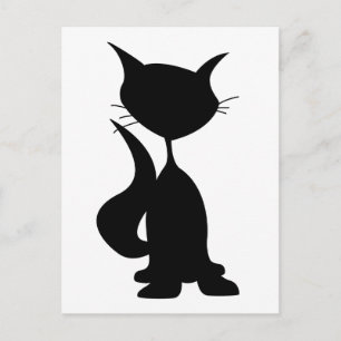 Cat Silhouette Postcard
