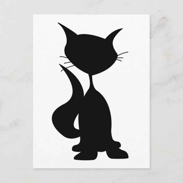 Cat Silhouette Postcard (Front)