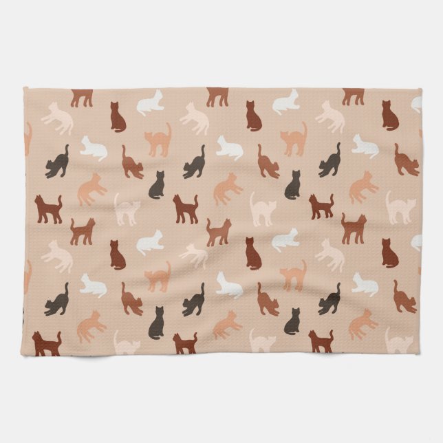 Cat silhouette tea towel (Horizontal)