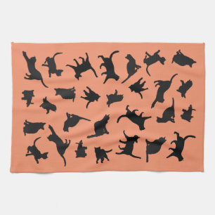 Cat Silhouette Tea Towel