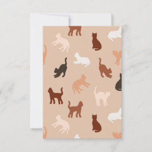 Cat silhouette thank you card