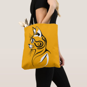 Cat silhouette tote bag
