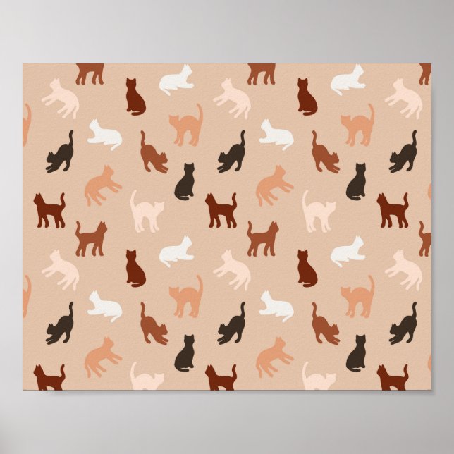 Cat silhouettePoster Poster (Front)