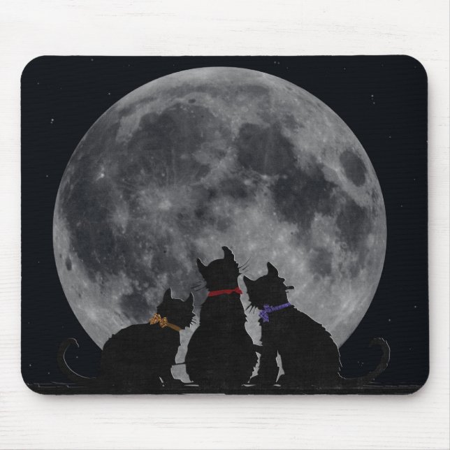Cat Silhouettes Mouse Mat (Front)