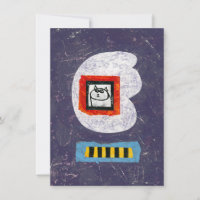 Cat Sits For Yearbook Photo Greeting Card