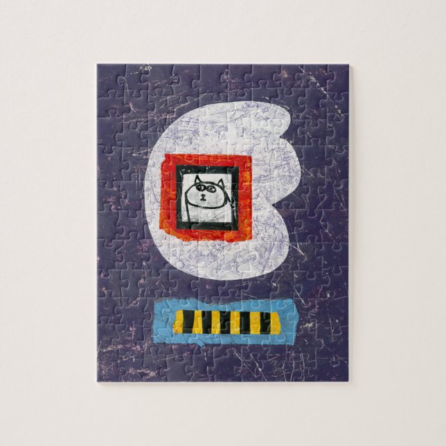 Cat Sits For Yearbook Photo Jigsaw Puzzle (Vertical)