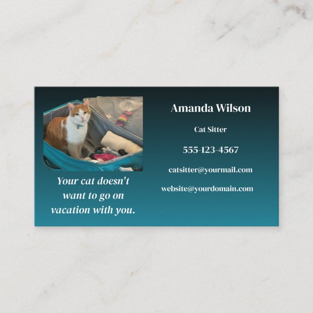 Cat Sitter Business Card (Front)
