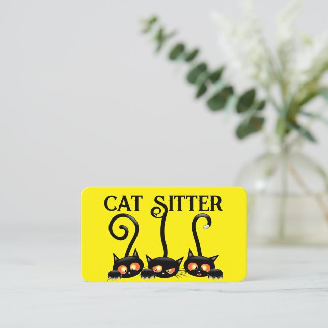 Cat sitter Business Card (Standing Front)