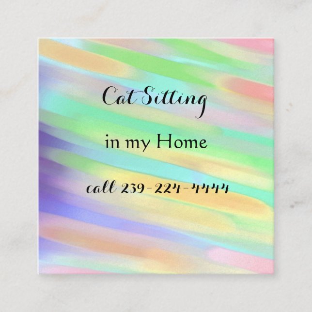 Cat Sitting Business Card (Front)