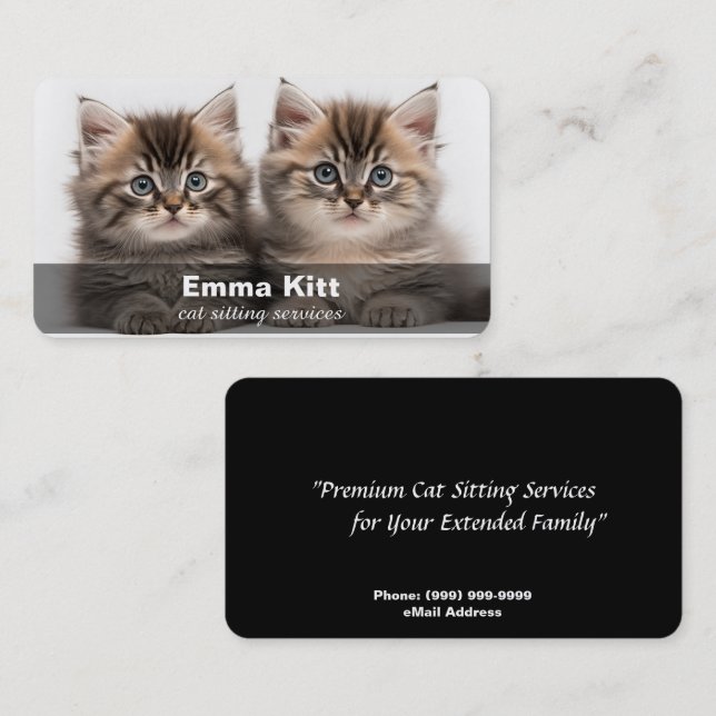 Cat Sitting / Cat Care Business Card (Front/Back)