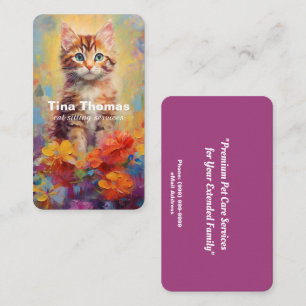 Cat Sitting Services Business Card