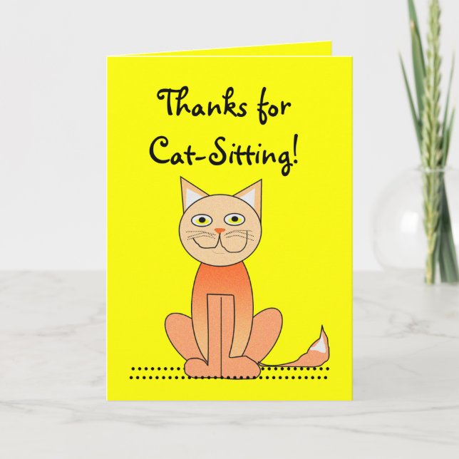 Cat-Sitting Thank you card (Front)