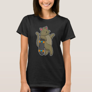 Cat Skater Skateboard Sports T-Shirt