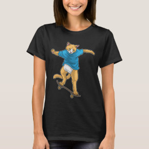 Cat Skater Skateboard T-Shirt