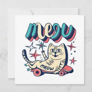 Cat Skating Meow