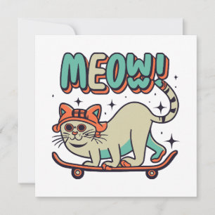 Cat Skating Meow