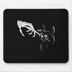 Cat Skeleton Hand Boop Halloween Cats Lover Pet Ow Mouse Mat