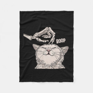 Cat Skeleton Hand Boop Halloween Pet Women Girls K Fleece Blanket