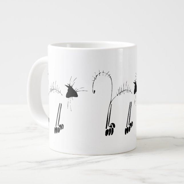 Cat Skeleton Large Coffee Mug (Front Left)