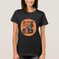 Cat Skeleton Riding A Motorcycle Cat-itude on whee