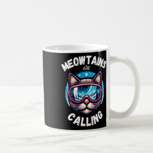 Cat Ski Goggles Skiing Snowboarding Winter Ski Res Coffee Mug