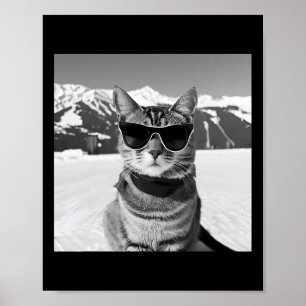 Cat Ski Slopes And Snowboarding  Poster