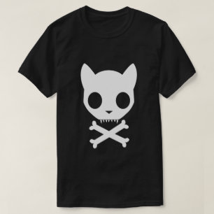Cat Skull and Crossbones T-Shirt