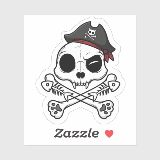 Cat Skull & Crossbones – Funny Pirate Cat (Sheet)