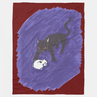 Cat & Skull Fleece Blanket