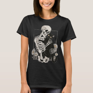Cat Skull Kitten Cute Skeleton Halloween Men Women T-Shirt