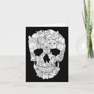 Cat Skull - Kitty Skeleton Halloween Costume Idea  Card