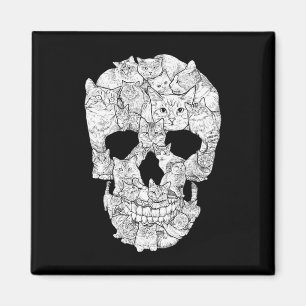Cat Skull - Kitty Skeleton Halloween Costume Idea Magnet