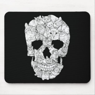 Cat Skull - Kitty Skeleton Halloween Costume Idea  Mouse Mat
