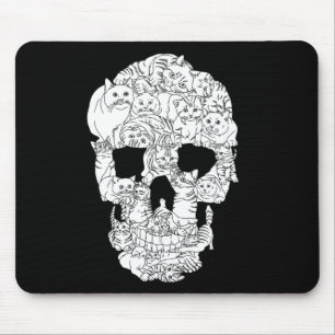 Cat Skull Kitty Skeleton Halloween Costume Tarot  Mouse Mat