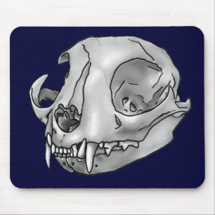 cat skull mouse mat