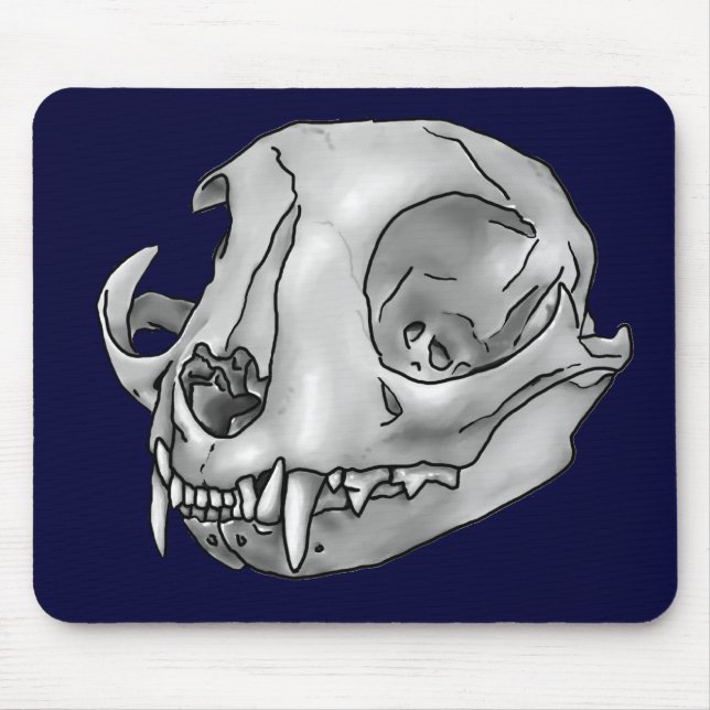 cat skull mouse mat (Front)