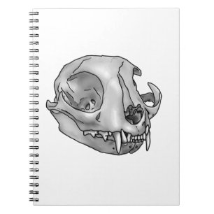 cat skull notebook