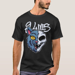 Cat Skull streetwear   T-Shirt