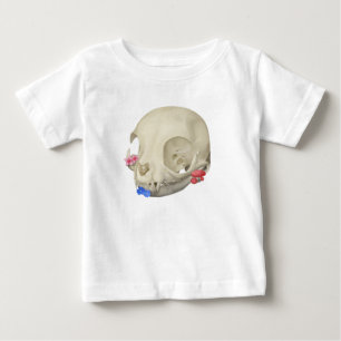 Cat Skull With Flora Baby T-Shirt