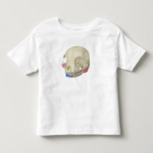 Cat Skull With Flora Toddler T-Shirt