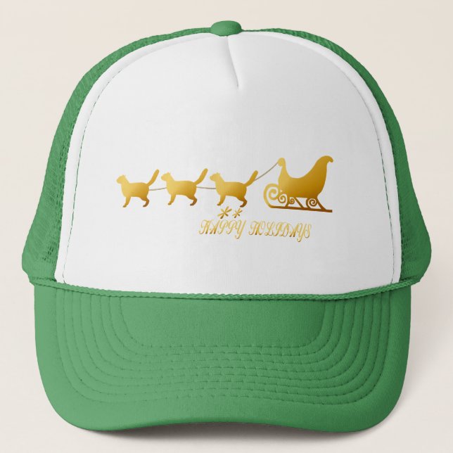 *Cat Sled Trucker Hat (Front)