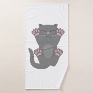 Cat Sleeping Bath Towel