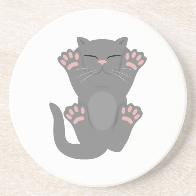 Cat Sleeping Coaster (Front)