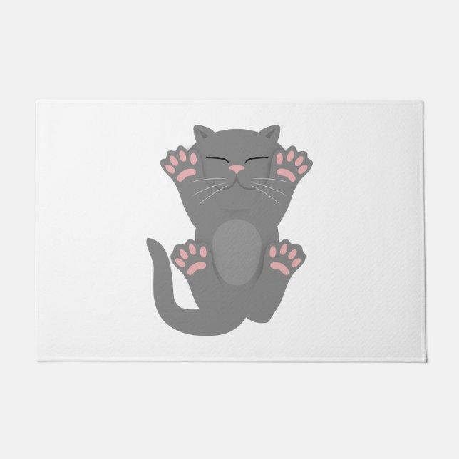 Cat Sleeping Doormat (Front)