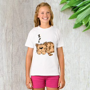 Cat Sleeping Girls T-Shirt