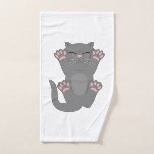 Cat Sleeping Hand Towel