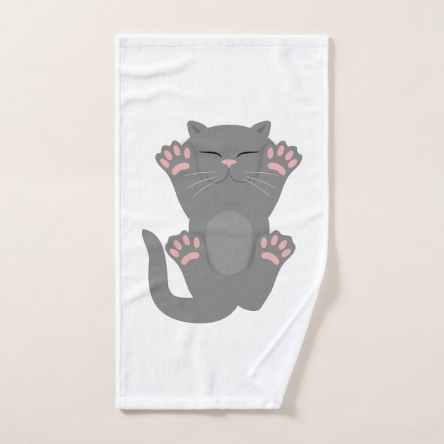 Cat Sleeping Hand Towel (Hand Towel)