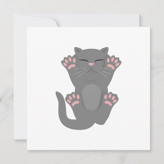 Cat Sleeping Invitation (Front)