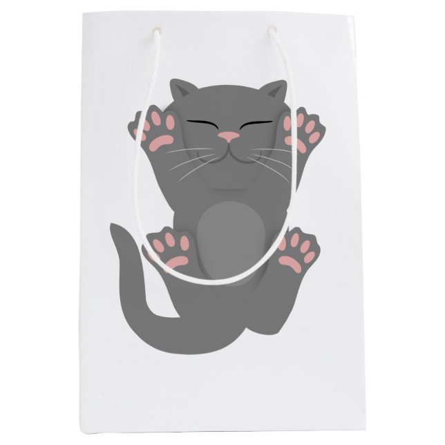 Cat Sleeping Medium Gift Bag (Front)