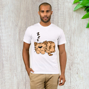 Cat Sleeping Mens T-Shirt